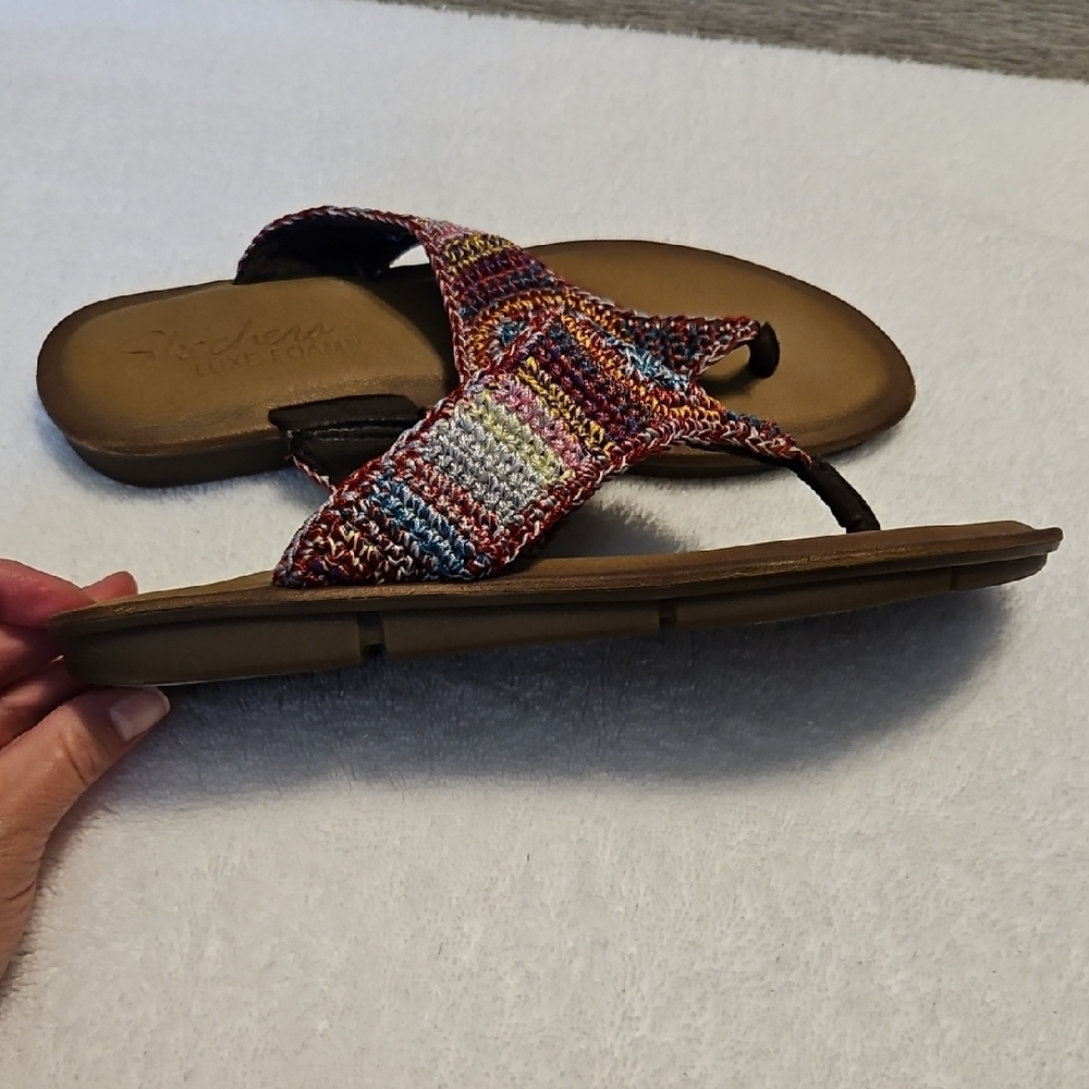Skechers Multicolor Crochet Women's Sandals - Picture 8 of 10